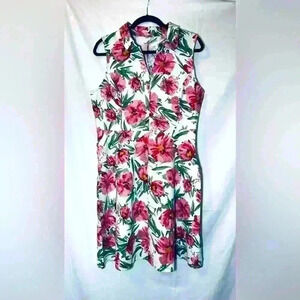 T Tahari Floral Sleeveless Dress size 14